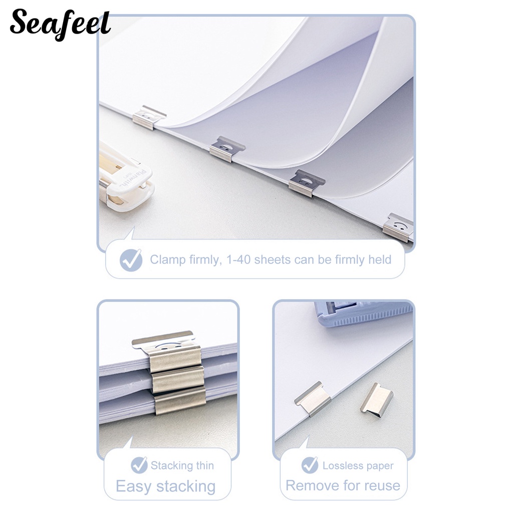 1 Bộ Kẹp Tài Liệu Bằng Nhựa Có Thể Tái Sử Dụng