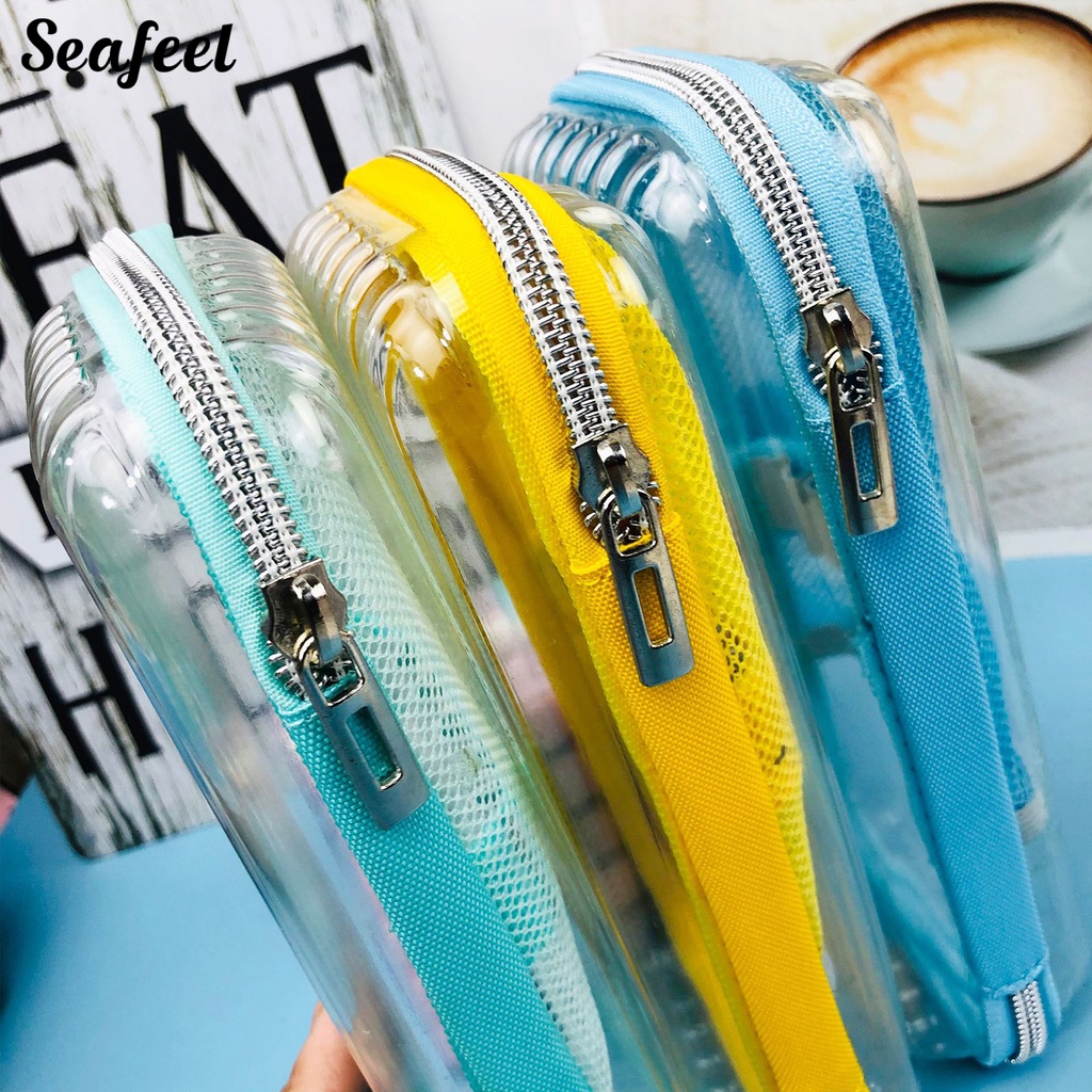 Túi Đựng Bút Vỏ Cứng Trong Suốt Sức Chứa Lớn Dành Cho Học Sinh