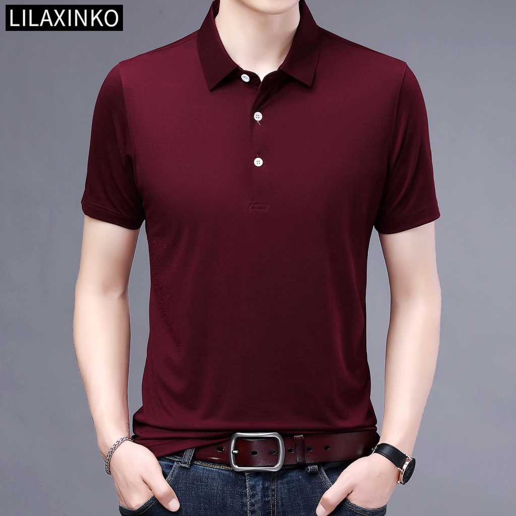 Áo Thun Polo Tay Ngắn Màu Trơn 8 Màu Thời Trang Dành Cho Nam