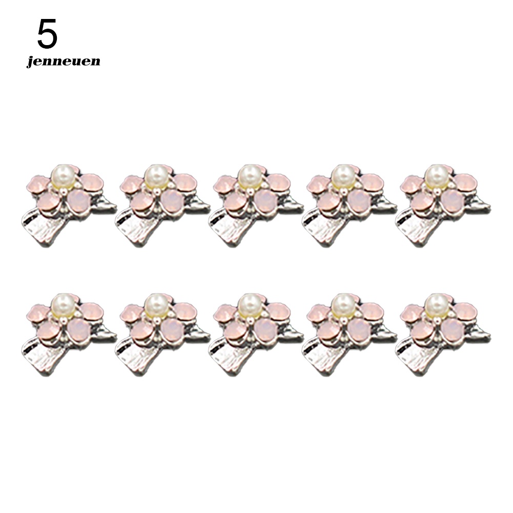 Set 10 Phụ Kiện Trang Trí Móng Tay Nghệ Thuật Bằng Hợp Kim 3D DIY