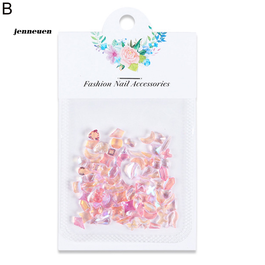 Set 100 Phụ Kiện Trang Trí Móng Tay Nghệ Thuật 3D Nhiều Màu Sắc Sống Động