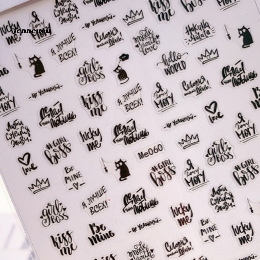 Jen Nhãn Dán Trang Trí Móng Tay Dễ Dàng Tạo Hình Trái Tim Lãng Mạn