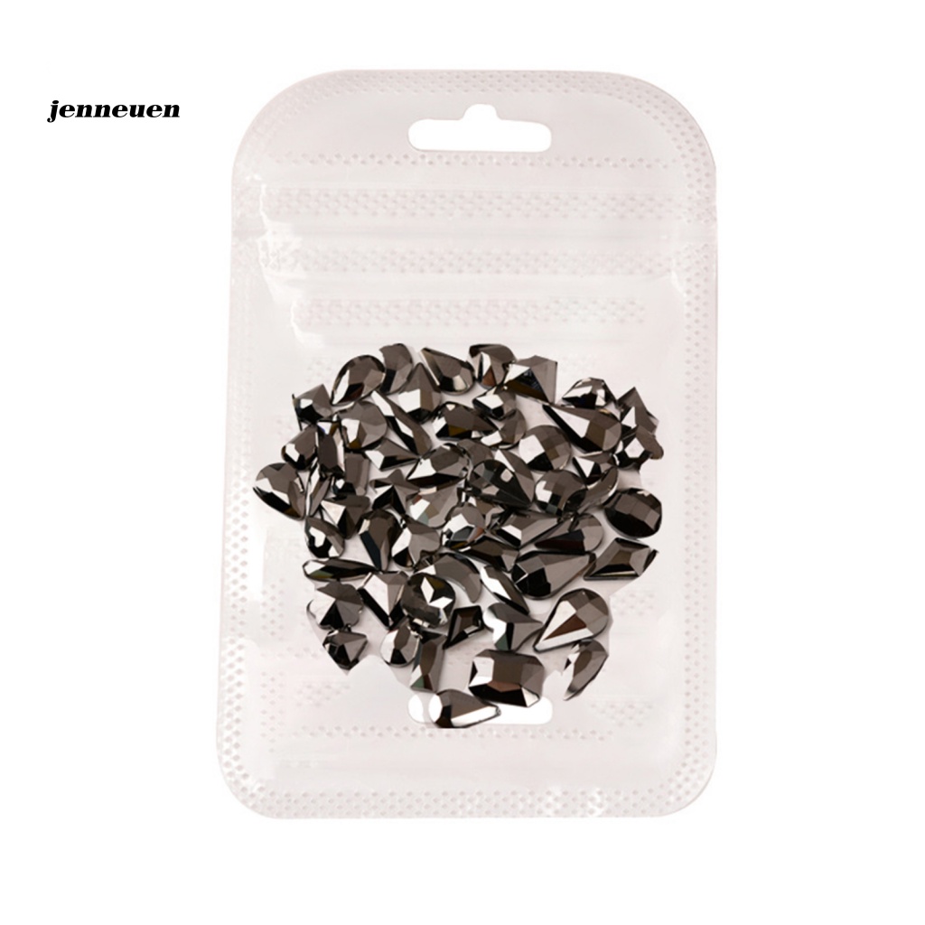 Set 100 Hạt Cườm Đá Phẳng Mini Trang Trí Móng Nghệ Thuật Thời Trang