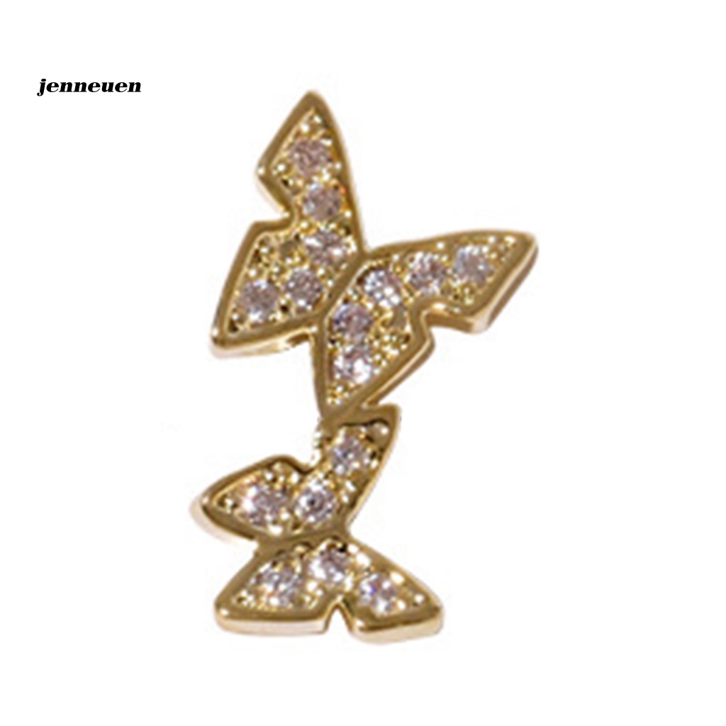 Hộp Phụ Kiện Trang Trí Móng Hình Bướm Màu Sắc Vàng / Bạc Thời Trang Dành Cho Nữ