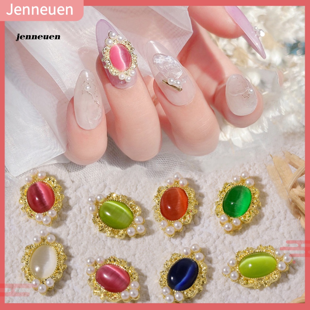 Bộ 5 Đá Mắt Mèo Đính Trang Trí Móng Tay