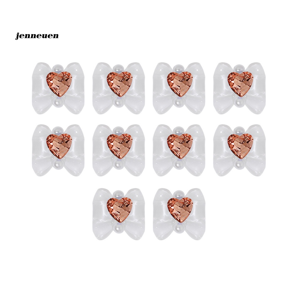 Set 10 Phụ Kiện Trang Trí Móng Tay 3D Lấp Lánh Sang Trọng Chống Rơi