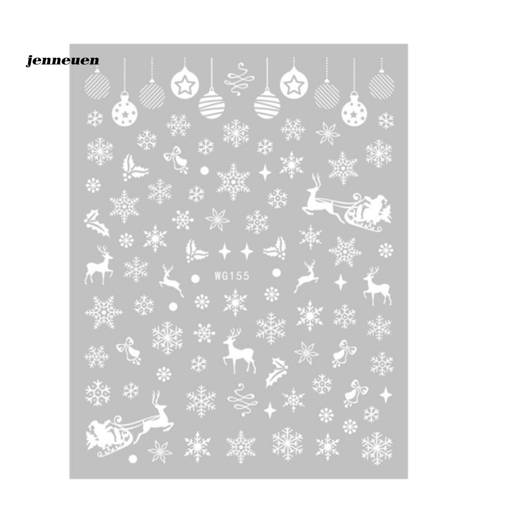 Nhãn Dán Móng Tay Màu Sắc Tươi Sáng Họa Tiết Giáng Sinh Cho Nữ