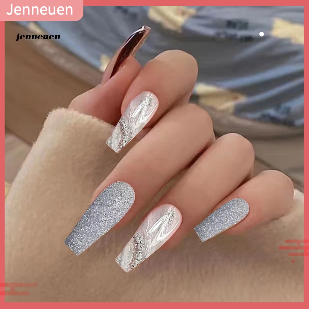 1 Bộ Móng Tay Giả Dài Che Phủ Toàn Diện Không Gây Kích Ứng