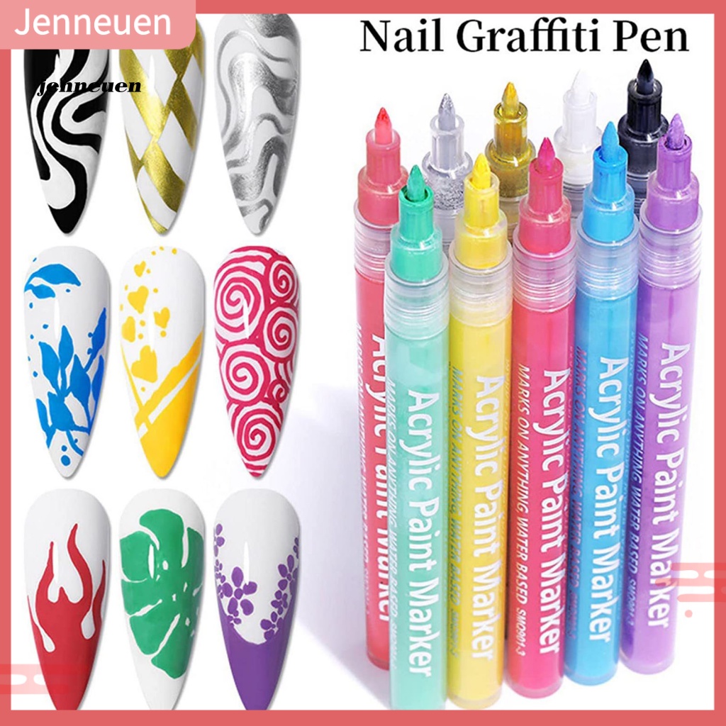 Bút Vẽ Móng Nghệ Thuật Graffiti Lâu Trôi Chống Nước Chuyên Dụng Cho Salon