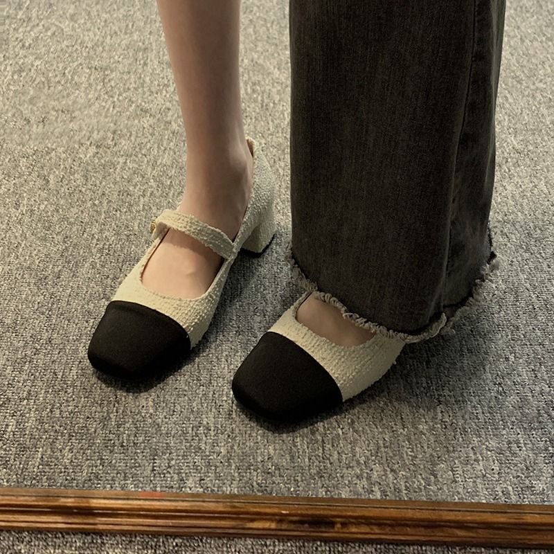 HHH Xăng đan Cao Gót Hở Ngón màu đen cảm giác cao cấp Thời Trang Mùa Hè Cho Nữ