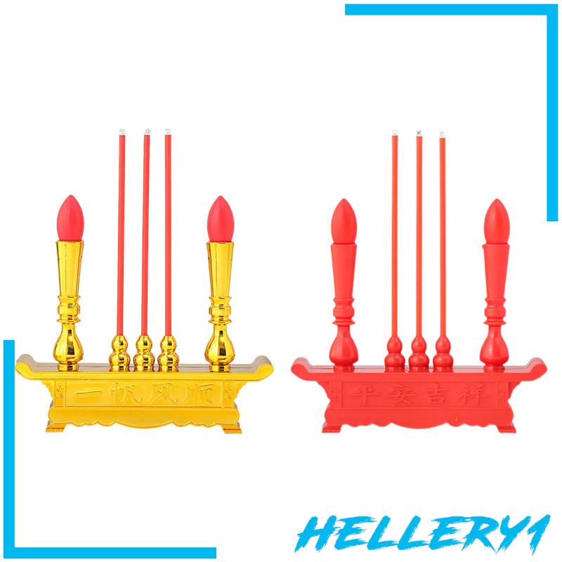 Đế Đốt Nến Điện Tử Có Đèn LED Phong Cách Phật Giáo