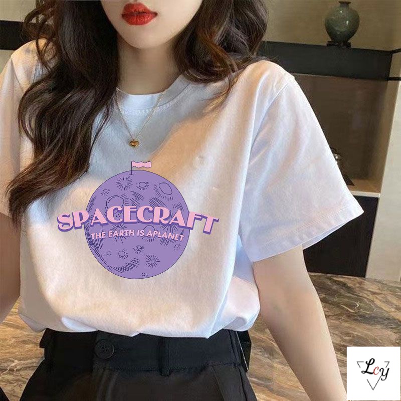 Áo Thun Cotton Tay Ngắn Dáng Rộng Phong Cách Thời Trang Hàn Quốc 2023