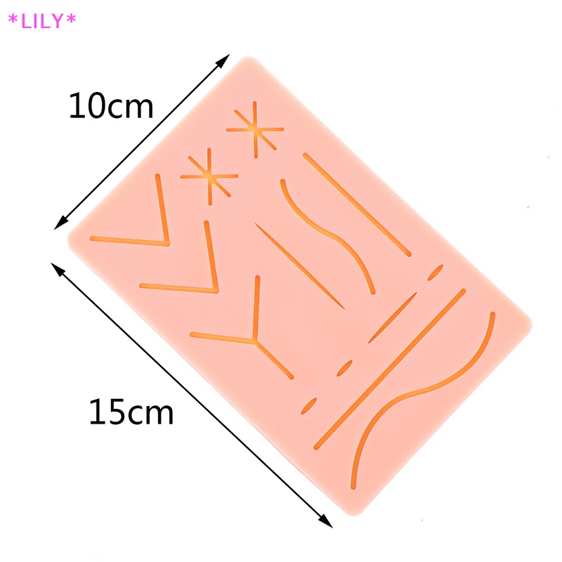 Lily Mini Silicone da Pad khâu vết rạch phẫu thuật chấn thương mô phỏng đào tạo uuu