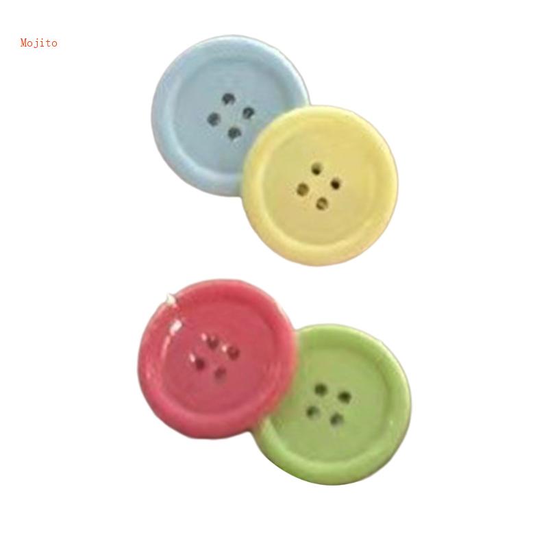 Kẹp Tóc Đính Nút Màu Kẹo Ngọt Thời Trang Cho Nữ