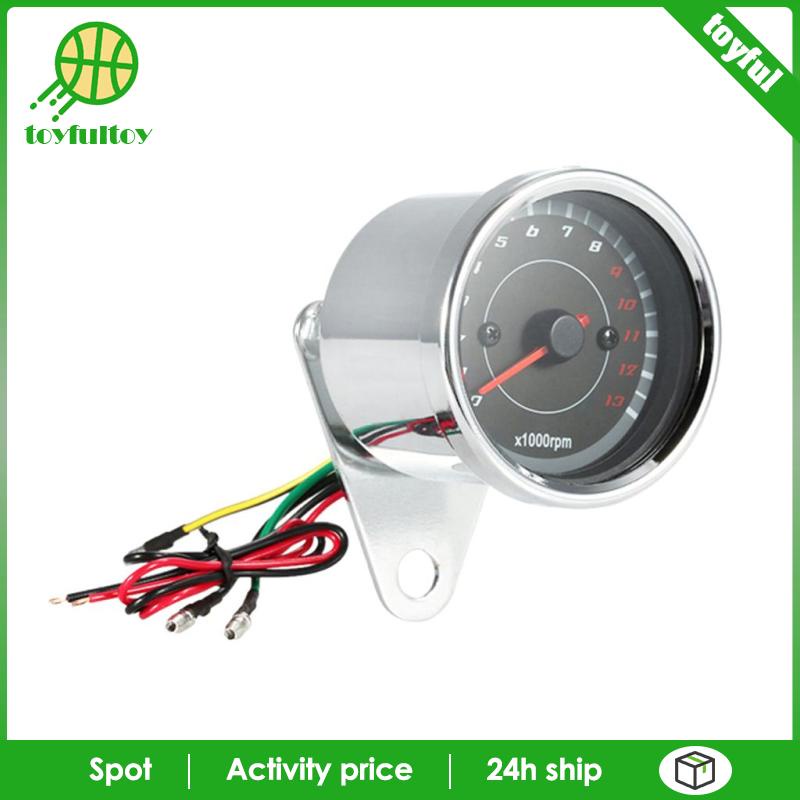 Đồng Hồ Đo Tốc Độ Xe Máy 13000RPM 12V Có Đèn Led Nền