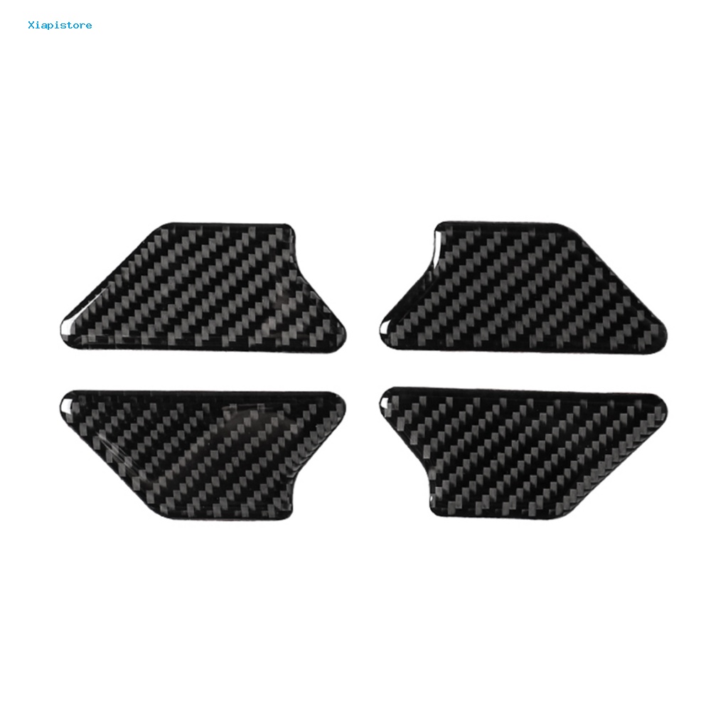 Set 4 Miếng Dán Tay Nắm Cửa Bên Trong Xe Hơi VW Golf 6 R MK6 08-12 Bằng Sợi Carbon