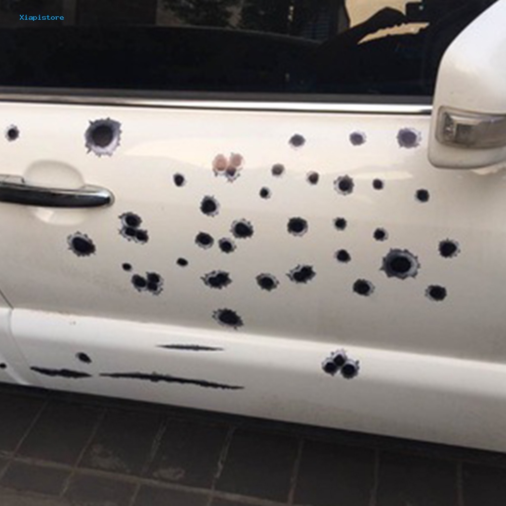 Set 4 Tấm Đề Can Vinyl 3D Dán Trang Trí Ngoại Thất Xe Hơi Chống Thấm Nước