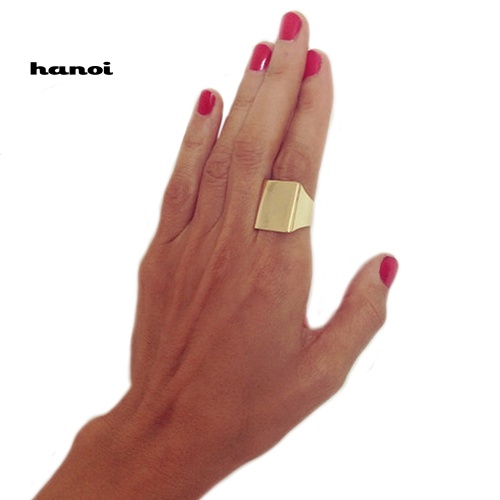 Nhẫn Mặt Vuông Thiết Kế Đơn Giản Thời Trang Cho Nữ