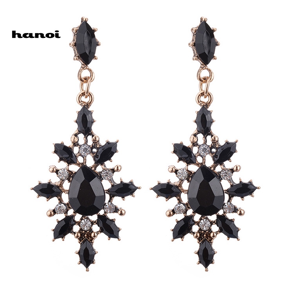 Bông Tai Giọt Nước Đính Đá Thời Trang Nữ Tính