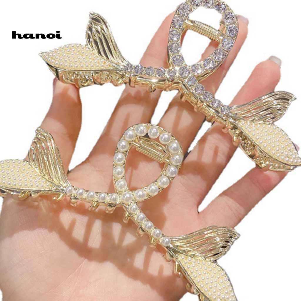 Kẹp Tóc Hình Đuôi Cá Đính Ngọc Trai Giả Sang Trọng