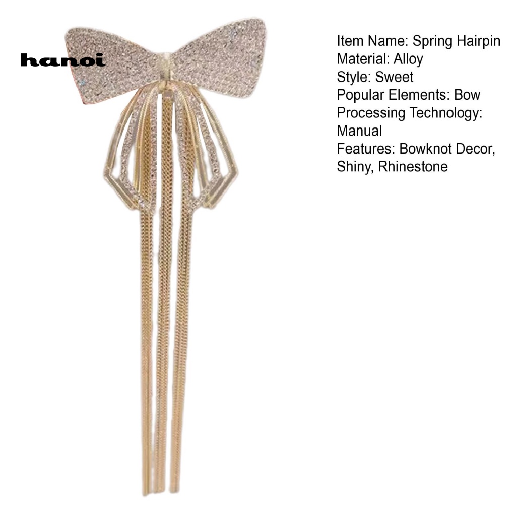 Kẹp Tóc Hình Nơ Đính Đá Thời Trang Sang Trọng