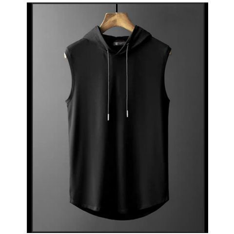 Áo Hoodie Không Tay Màu Sắc Đơn Giản Cho Nam