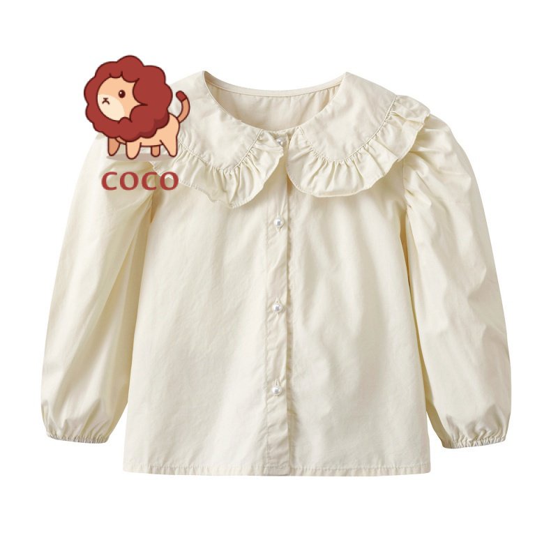 Áo Sơ Mi Ren Màu Trơn Phong Cách Hàn Quốc Thời Trang Mùa Thu Hàng Mới Dành Cho Bạn Gái