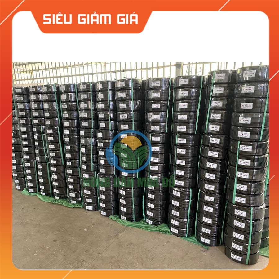 Cuộn 100m Dây Phun Sương PE Đen 8mm | Ống dây tưới cây PE 8mm