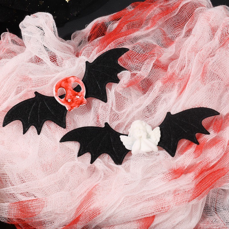 Kẹp Tóc Hình Đầu Lâu Cánh Dơi Phong Cách Gothic Ngọt Ngào Y2k