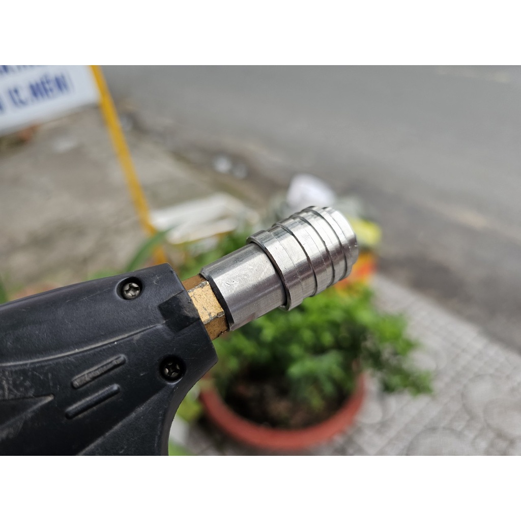 Khớp Nối Nhanh Gài Tự Động Khớp Cái 1/4 Ren Trong 14mm Full Inox Cho S.úng RỬa Xe Ren Ngoài