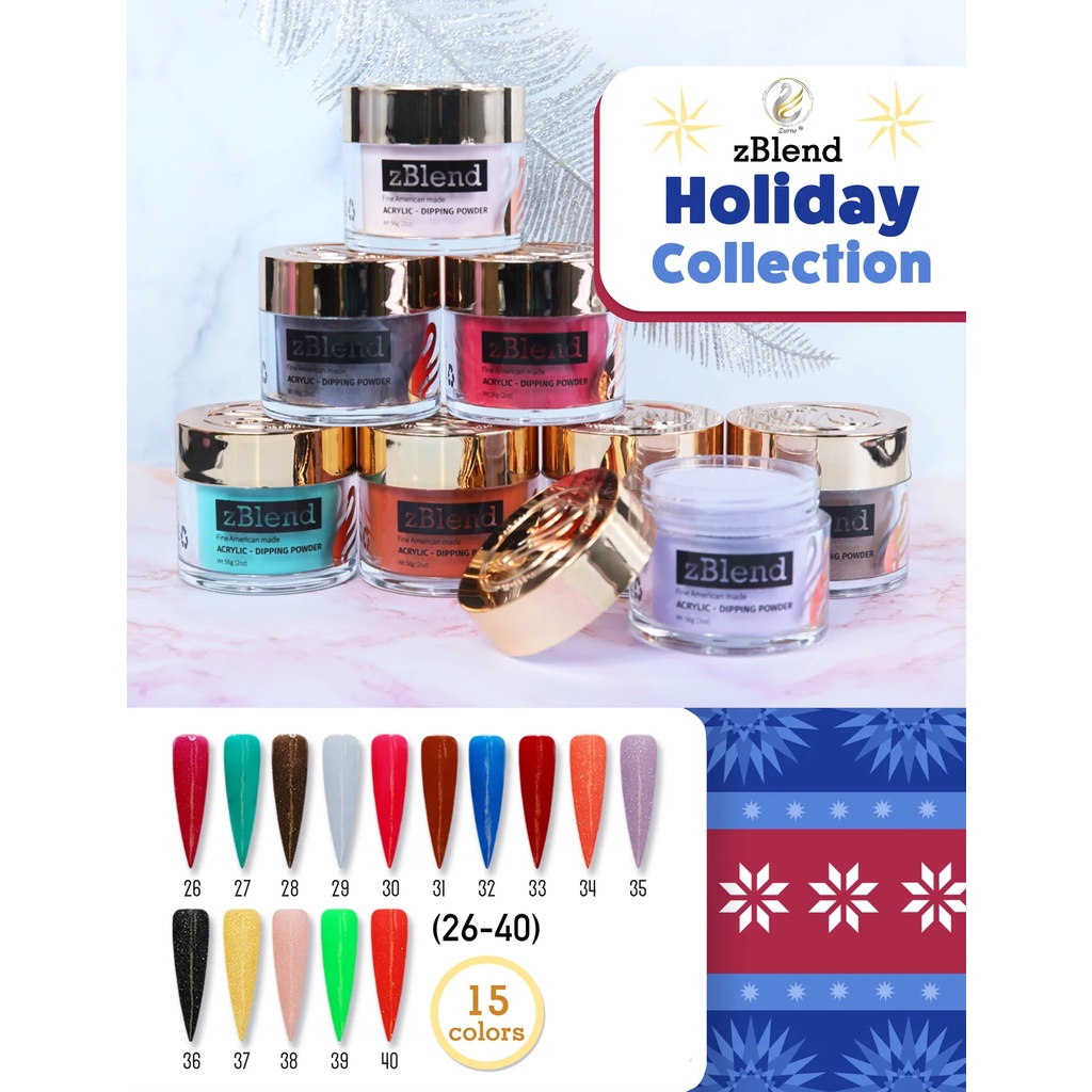 zBlend - #026 - #040 Holiday Collection - 15 Colors (Individual)- Hủ 1oz