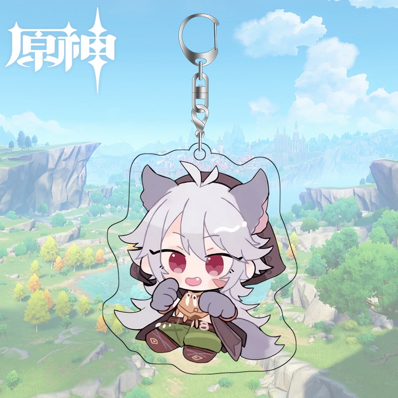 Móc Khóa Acrylic Klee Paimon Phát Quang Thông Gió Dilux Barbara NLSHOP