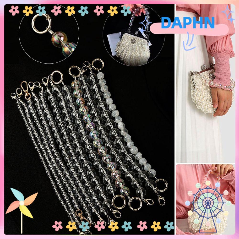 Chuỗi xỏ hạt ngọc trai pha lê thời trang tự làm dây đeo vai quai cầm ví túi xách thay thế 18 kích thước