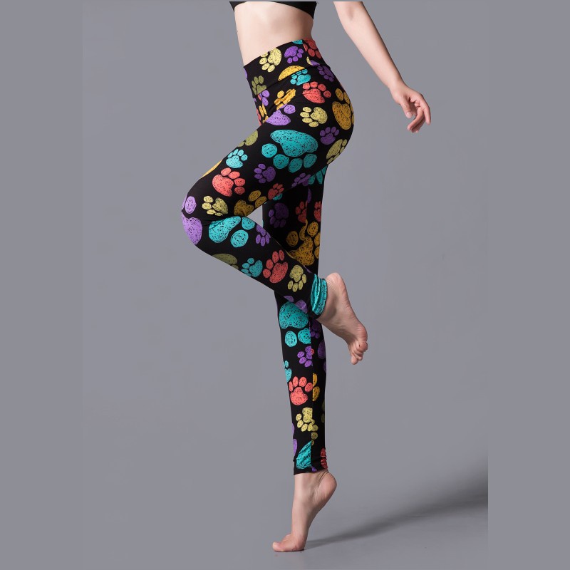 Quần Legging Thể Thao Lưng Cao Họa Tiết Da Báo Quyến Rũ Cho Nữ