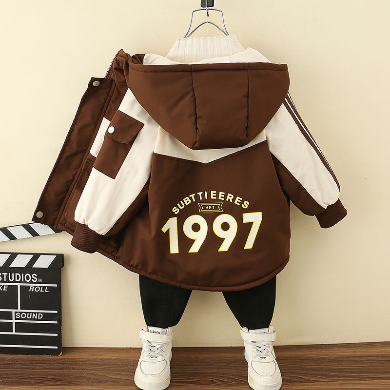 Áo Khoác Mùa Đông Lót Nhung Dày Dặn Phong Cách Mới 2030 Cho Bé Trai