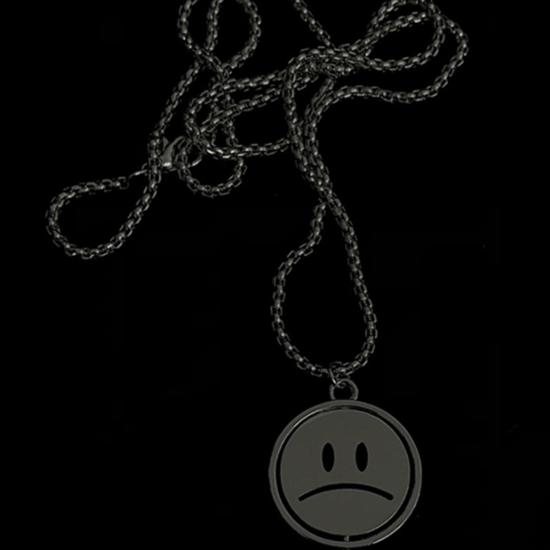 Vòng cổ Mặt Hình Mặt Cười Phong Cách Hip hop Cho Cặp Đôi