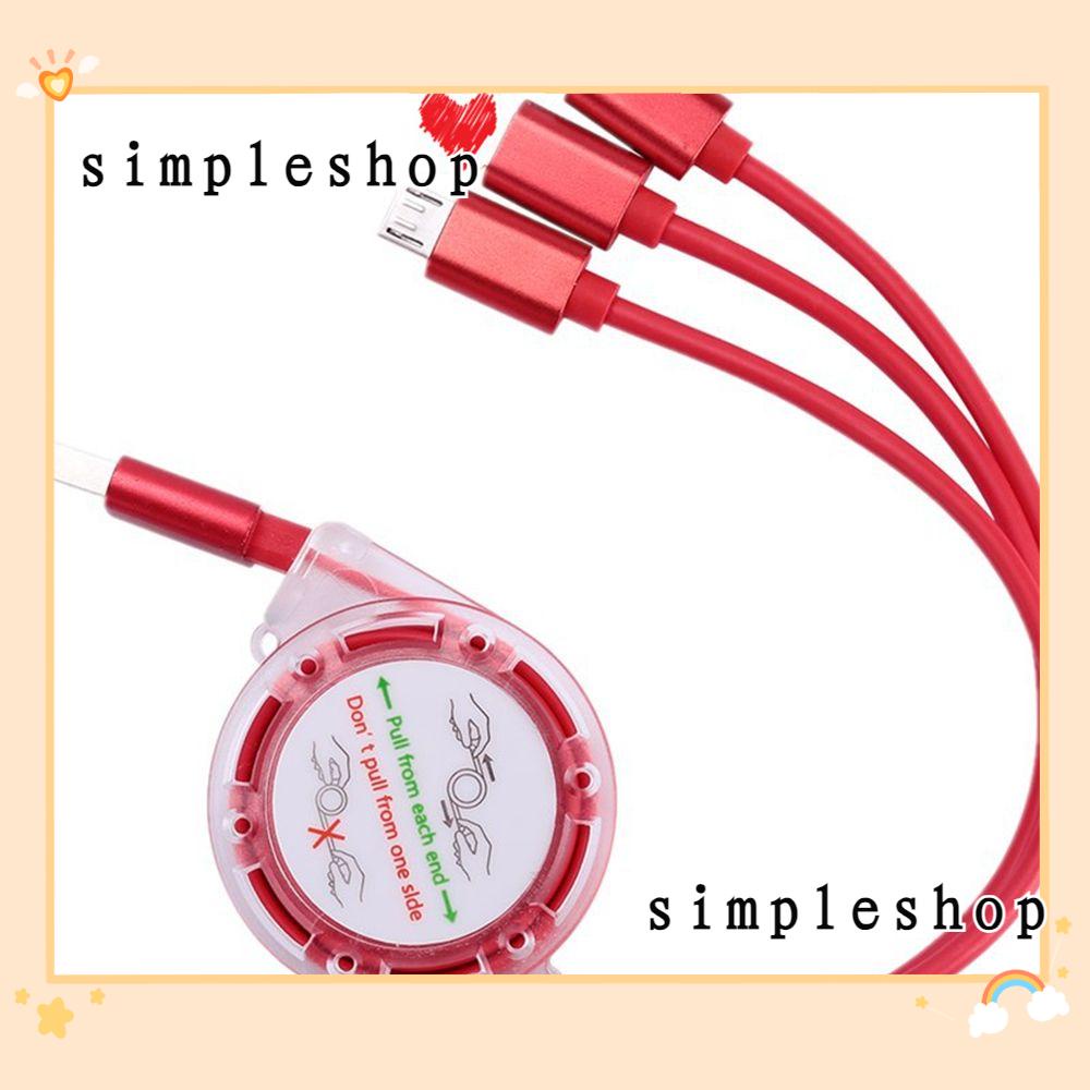 Universal 3 in 1 Cable Retractable Micro Usb Multi Charger
