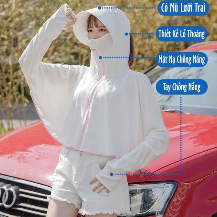 Áo chống nắng cánh dơi nữ vải aircool siêu thoáng mát đa năng sozo WM JK002