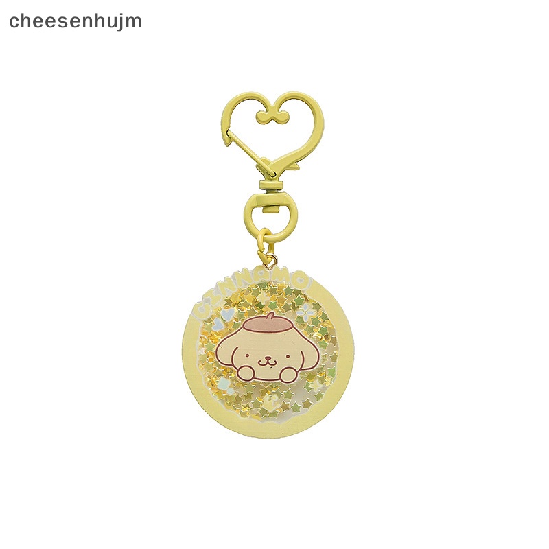 SANRIO Móc Khóa Hình Cinnamoroll Đính Kim Sa Phát Sáng Dễ Thương