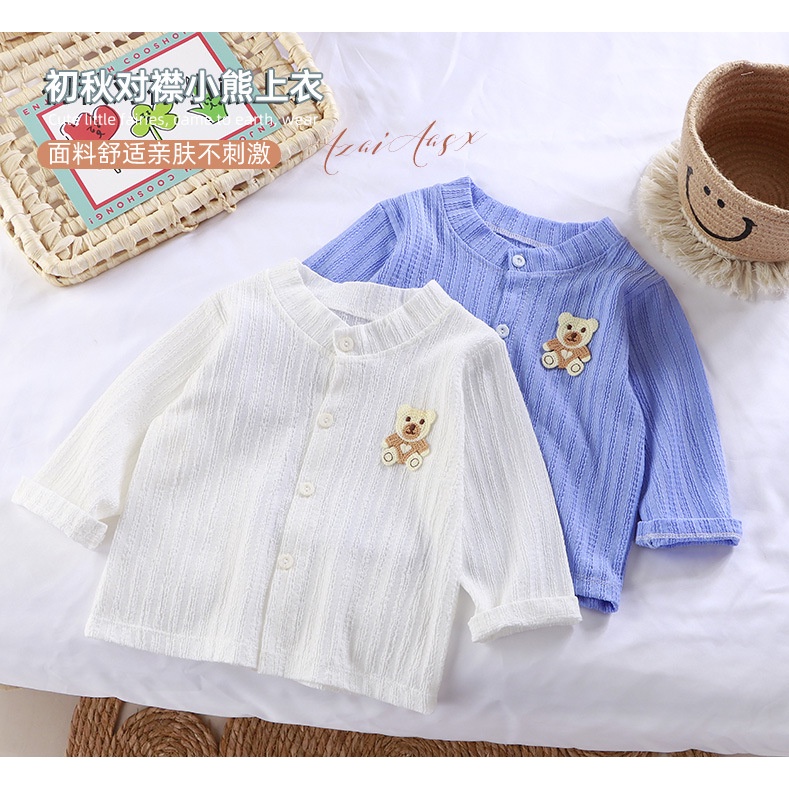 Áo Khoác Cardigan Họa Tiết Gấu Dễ Thương Cho Bé Gái 80-150CM