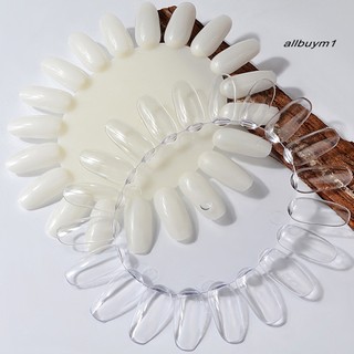 Bộ 20 móng tay giả hình bánh xe tròn để tập sơn móng