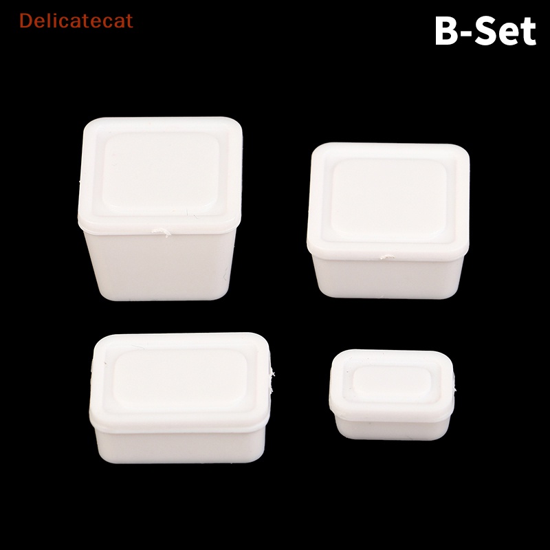 1 Bộ Hộp Cơm Bento Màu Trắng Tỷ Lệ 1: 12 Dùng Trang Trí Nhà Búp Bê