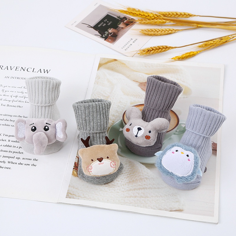 Vớ Cotton In Họa Tiết Thú Hoạt Hình Dễ Thương Cho Bé Sơ Sinh Từ 0-3 Tuổi