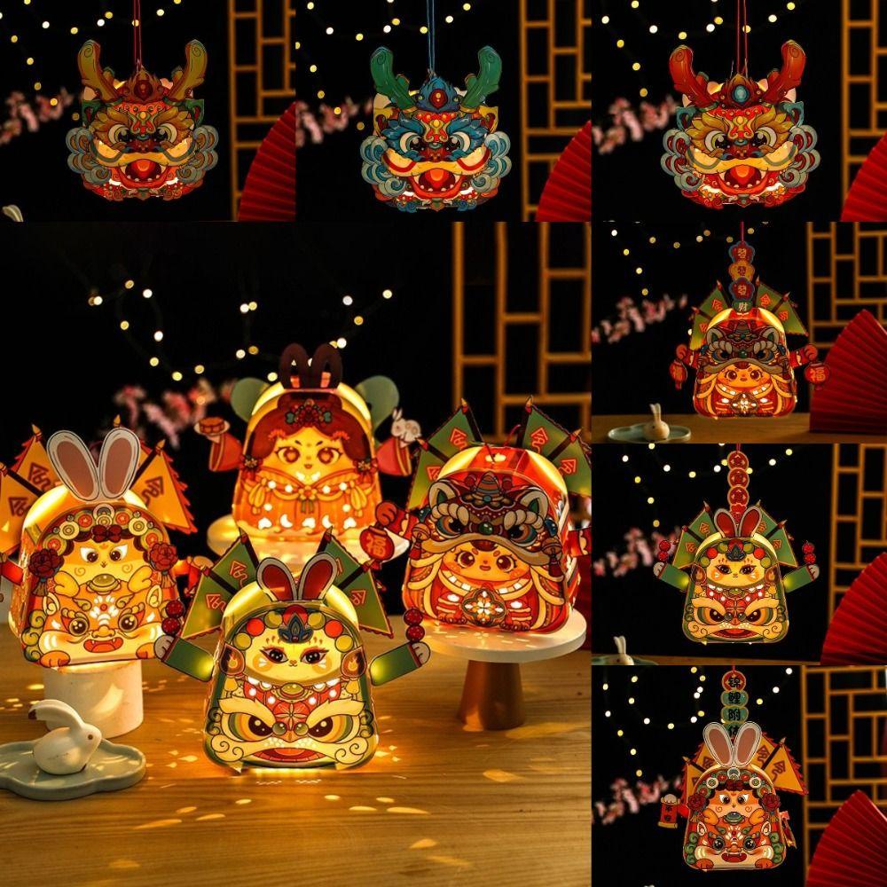 Lồng Đèn DIY Hình Thỏ Dễ Thương Dùng Làm Quà Tặng