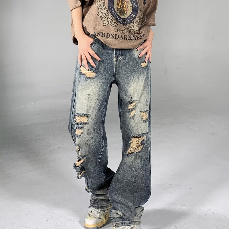 Quần jeans Dài Ống Rộng Thời Trang Dành Cho Nam