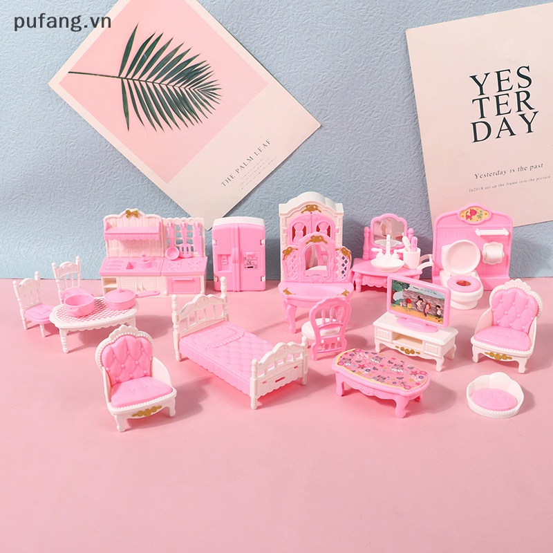 Set 4 / 7 / 10 / 11 Mô Hình Nội Thất Phòng Khách / Phòng Ngủ Trang Trí Nhà Búp Bê