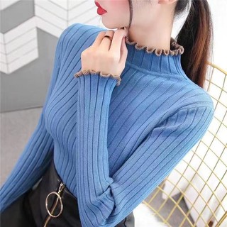 Áo Len Nữ Dài Tay Cổ Lọ Thời Trang Hàn