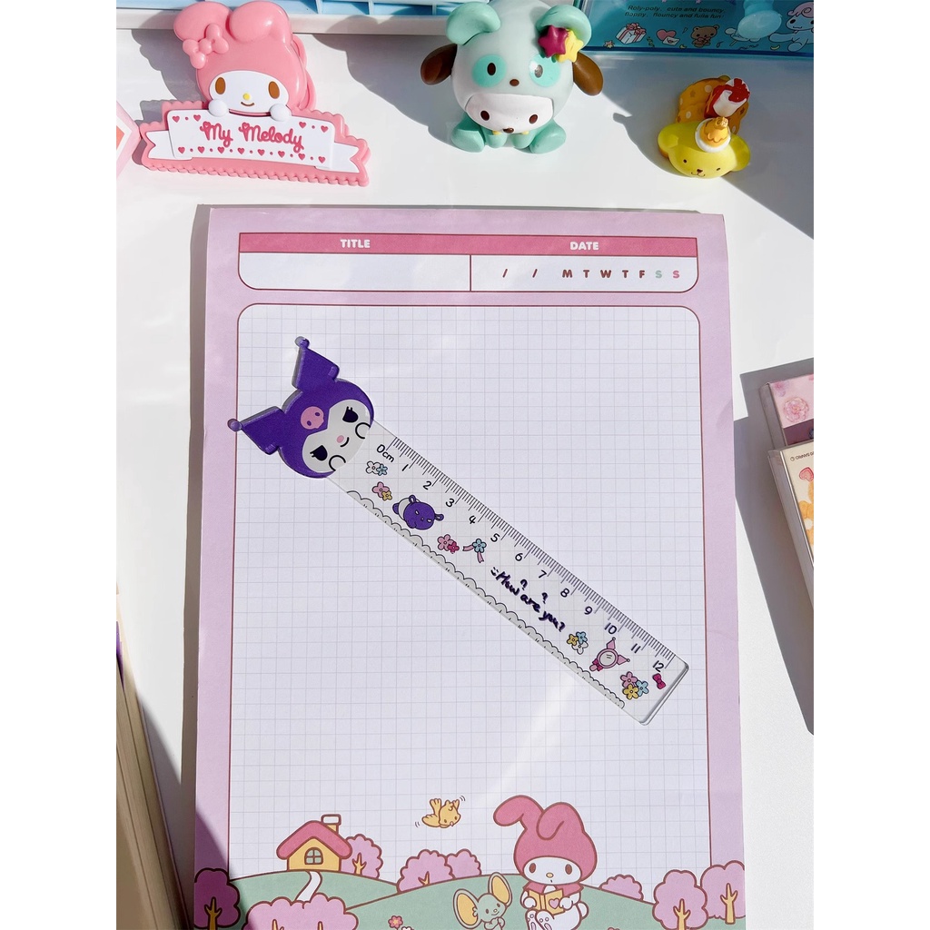 Thước Dây Đo Họa Tiết Hoạt Hình Dễ Thương BY2 YB2 Sanrio Kuromi Cinnamon mymelody