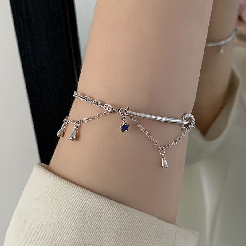 Vòng Tay Hợp Kim Đính Ngôi Sao Thời Trang Cho Nữ
