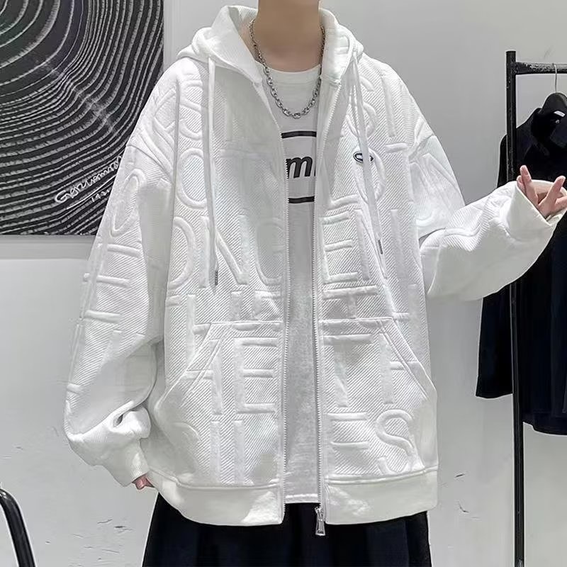 Áo hoodie trắng Khoác Thể Thao Có Mũ Trùm Dáng Suông Năng Động Thời Trang áo khoác đôi nam nữ Harajuku Nhật Bản Cho Cặp Đôi áo khoác nam nỉ